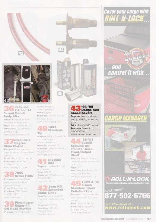 Dodge 4 x 4 Shock Savers