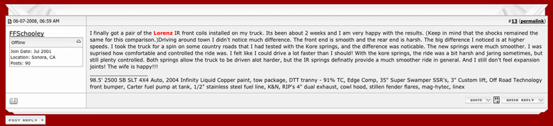 LORENZindustries Customer Feedback